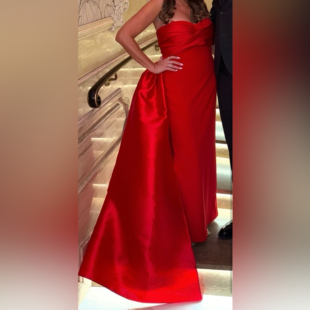 Custom Red Satin Gown